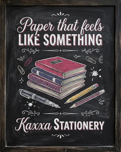 Example post. Paper that feels like something: a chalkboard for a stationer.